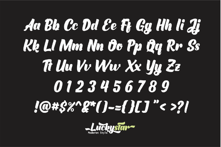 Luckystar font